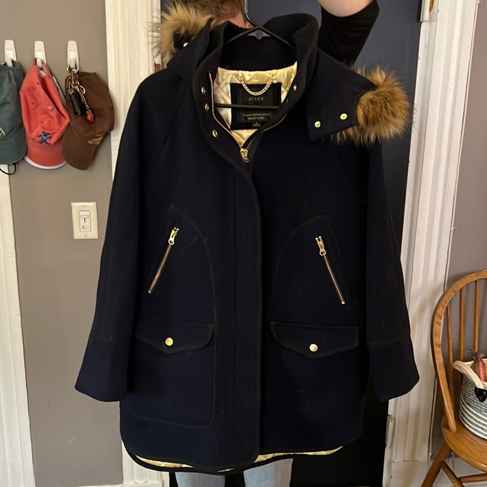 j crew italian stadium cloth nello gori coat